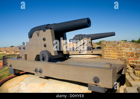 Fort Pulaski Nationalmonument ist ein Bürgerkrieg Ära Fort gebaut auf Cockspur Island, die Fluss-Ansätze zur Savanne zu schützen. Stockfoto