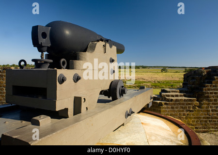 Fort Pulaski Nationalmonument ist ein Bürgerkrieg Ära Fort gebaut auf Cockspur Island, die Fluss-Ansätze zur Savanne zu schützen. Stockfoto