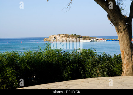 am frühen Morgen Nissi beach Ayia Napa Zypern Stockfoto