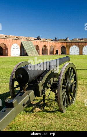 Fort Pulaski Nationalmonument ist ein Bürgerkrieg Ära Fort gebaut auf Cockspur Island, die Fluss-Ansätze zur Savanne zu schützen. Stockfoto