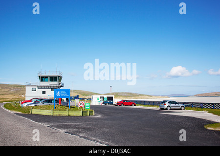 Ein Vview von Barra Airport. Stockfoto