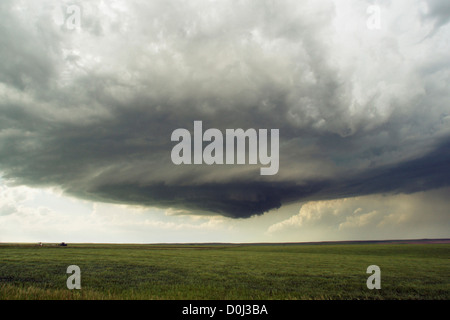 Eine Superzelle Gewitter drohend über ländlichen South Dakota Stockfoto