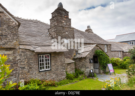 Die alte Post, einem historischen Gebäude in Tintagel. Stockfoto