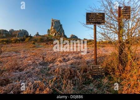 Zerstörten Kapelle von St. Michael aus 1409, Roche Felsvorsprung. Cornwall, England, Vereinigtes Königreich, Europa Stockfoto