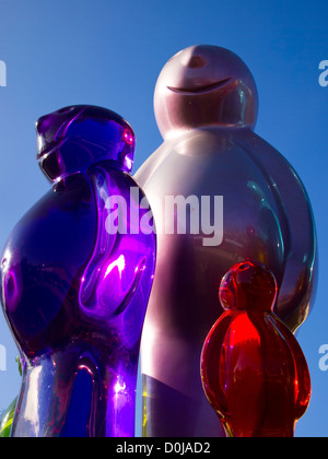 Die Jelly Baby-Skulptur des italienischen Pop-Künstlers Mauro Perucchetti erstellt. Stockfoto