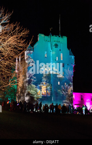 Verwunschenen Schloss, Crathes Castle und einen Garten, Aberdeenshire Stockfoto