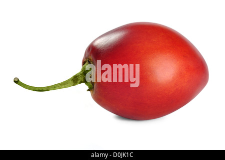 Frische reife Tamarillo isoliert auf weißem Hintergrund Stockfoto