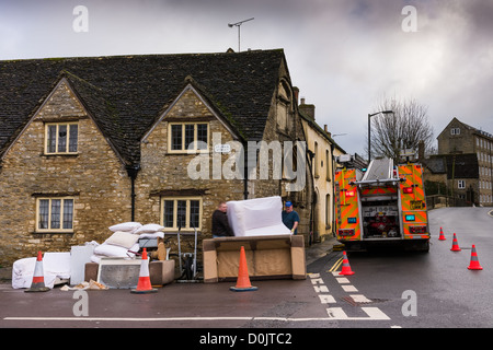 Malmesbury Überschwemmungen 2012 Stockfoto