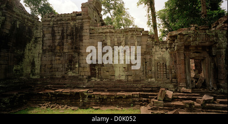 Der Tempel Preah Kahn im Dschungel bei den Tempeln von Angkor in Siem Reap in Kambodscha in Südostasien. Kambodschanische Geschichte reisen Stockfoto