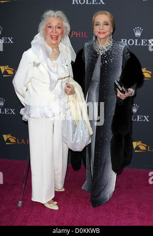 Ann Rutherford und Anne Jeffreys Los Angeles Philharmonic Orchestra / Saison Opening Night Gala statt, in der Walt Disney Concert Hall Stockfoto