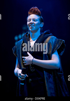 La Roux aka Elear Kate Jackson V Festival 2010 im Hylands Park - Performances - Tag zwei Chelmsford, England - 22.08.10 statt. Stockfoto