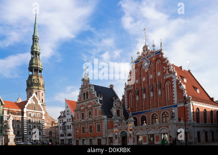 Das Schwarzhäupterhaus in Riga, der Hauptstadt von Lettland Stockfoto