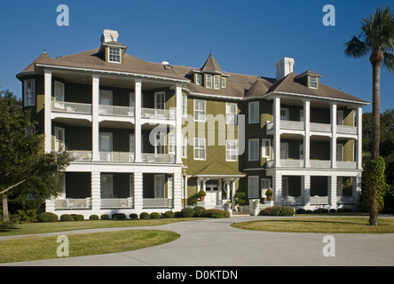 GA00086-00... Georgien - Sans Souci Haus im historischen Bezirk von Jekyll Island in der Nähe der Stadt Braunschweig. Stockfoto