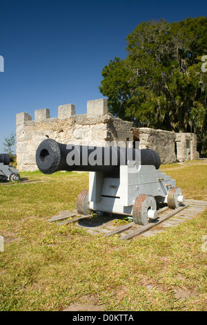 GA00106-00... Georgien - die Ruinen von 1736 Fort Frederica auf St. Simons Island Fort Frederica National Monument. Stockfoto