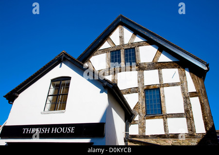 Blick auf das Fischhaus in Ludlow. Stockfoto