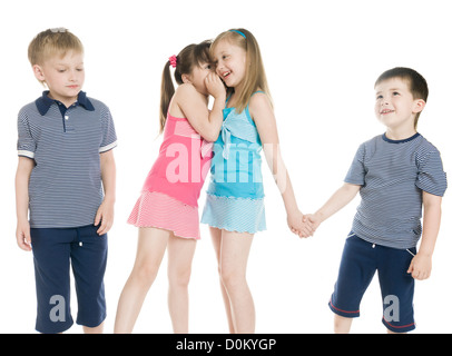 Kinder tragen verschiedene Kleidung - Studio-Shooting Stockfoto