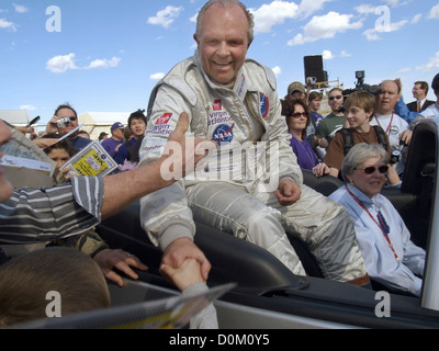 Round-the-World-Flug von Burt Rutan Global Flyer Flugzeugen Stockfoto