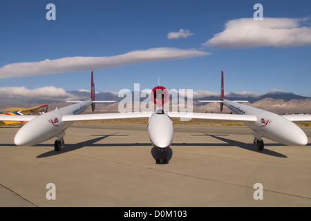 Round-the-World-Flug von Burt Rutan Global Flyer Flugzeugen Stockfoto