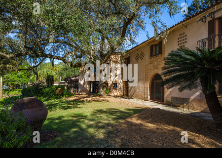 Pinewood Estate, der 1930er Jahre mediterranen Stil Herrenhaus, Bok Tower Gardens, Lake Wales, Zentral-Florida, USA Stockfoto