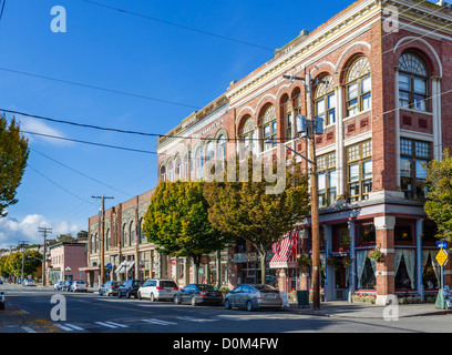 Wasser-Straße (Hauptstraße), Port Townsend, Olympische Halbinsel, Washington, USA Stockfoto