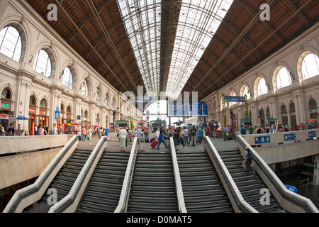 Keleti Bahnhof in Budapest, die Hauptstadt von Ungarn. Stockfoto