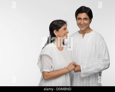 Nahaufnahme von ein paar Lächeln Stockfoto