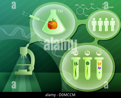 Anschauliche Darstellung zeigt Hybridisierung Technologie Stockfoto