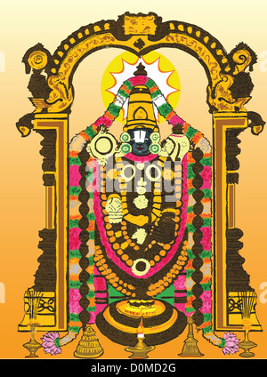 Hindu-Gott Tirupati Balaji Stockfoto