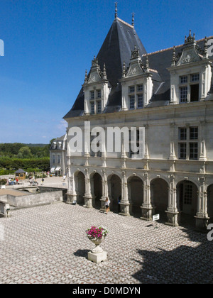 Château et Jardins de Villandry, Indre-et-Loire, historischer Garten, Frankreich, Loire-Tal, Villandry Stockfoto