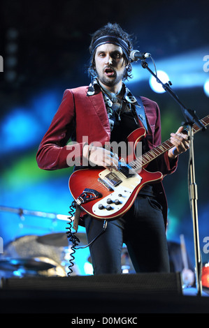 Kasabian V Festival 2010 abgehaltenen Hylands Park - Performances - Tag zwei Chelmsford, England - 22.08.10 Stockfoto