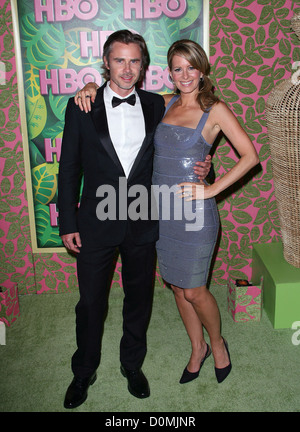 Sam Trammell und Missy Yager HBO 62. Annual Primetime Emmy Awards After Party statt im Pacific Design Center - Ankünfte Stockfoto