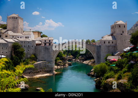 Stari Most, alte Brücke in Mostar, Bosnien und Herzegowina Stockfoto