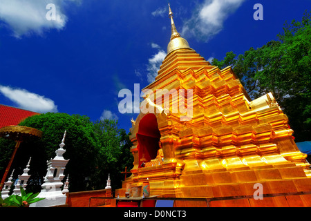 Wat Phra, die Doi Suthep ist ein wichtiges touristisches Ziel von Chiang Mai, Thailand. Stockfoto