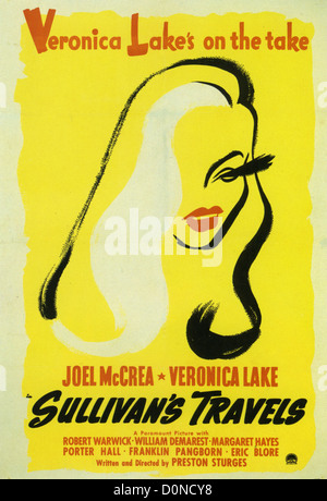 SULLIVANS Reisen Poster für Paramount Film 1941 mit Veronica Lake Stockfoto