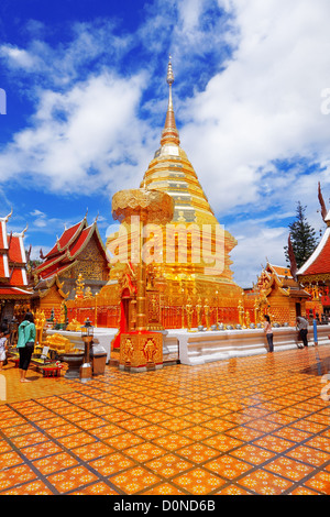 Wat Phra, die Doi Suthep ist ein wichtiges touristisches Ziel von Chiang Mai, Thailand. Stockfoto