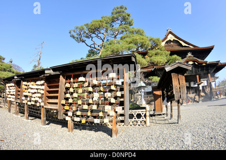 Hondo, Zenkoji Tempel, Nagano, Japan Stockfoto