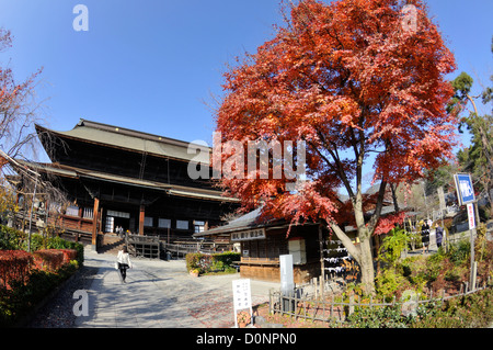 Sekundäre Hall am Zenkoji Tempel, Nagano, Japan Stockfoto