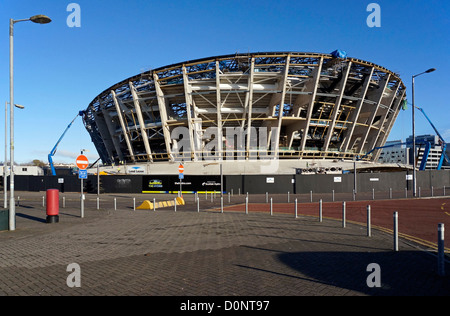 Bau schreitet auf die neue Scottish National Arena (The Hydro) in SECC in Glasgow Stockfoto