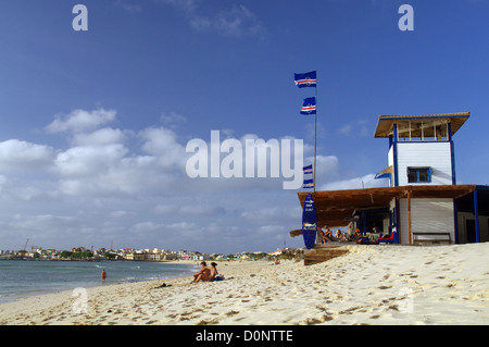 Estoril Beach südlich von Sal Rei - Insel Boa Vista, Kap Verde Stockfoto