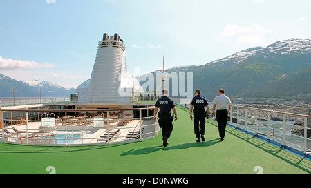 Coast Guard Inspektion Kreuzfahrtschiff Stockfoto