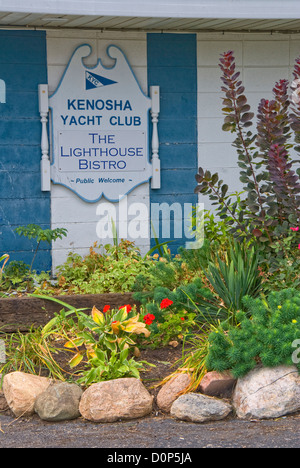 Das Leuchtturm-Bistro im Kenosha Yacht Club Stockfoto