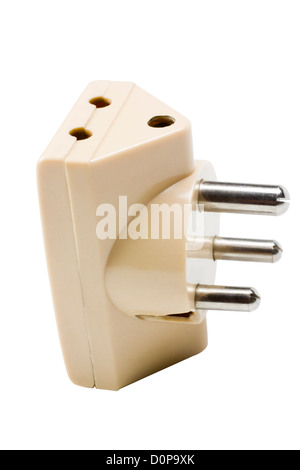 Nahaufnahme von einer Steckdose Stockfoto