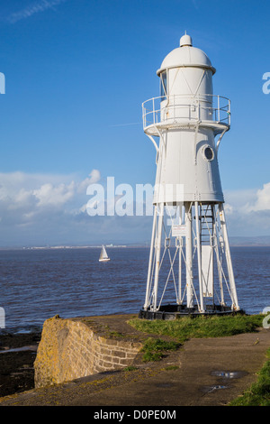 Nore Schwarzpunkt Leuchtturm in der Nähe von Portishead auf die Severn Mündung in Somerset, England Stockfoto