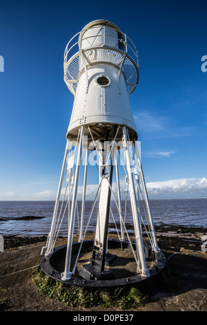 Nore Schwarzpunkt Leuchtturm in der Nähe von Portishead auf die Severn Mündung in Somerset, England Stockfoto