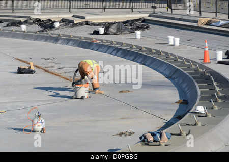 [Washington DC] [World War II Memorial] Renovierungen Stockfoto