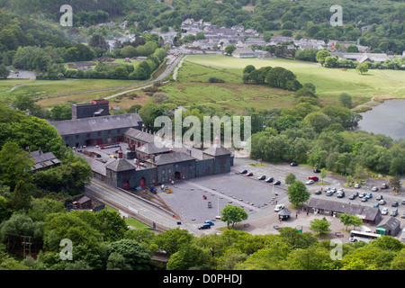 Nationalmuseum der walisischen Schiefer in Gilfach Ddu Dinorwic-Steinbruch Llanberis, Gwynedd, Snowdonia North Wales UK Stockfoto