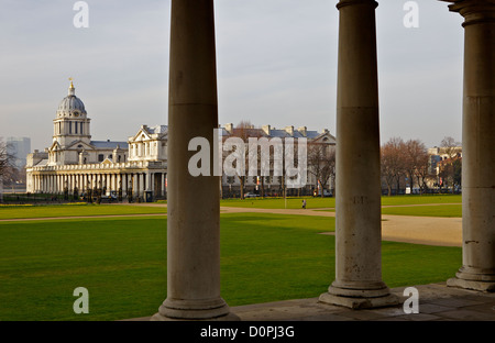 Greenwich Royal Naval College A UNESCO-Welterbe UNESCO, Greenwich Park, London, England, Vereinigtes Königreich, Europa Stockfoto