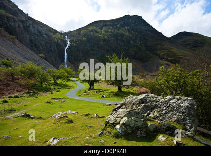 Aber Falls in der Nähe von Abergwyngregyn in Snowdonia-Nationalpark-Wales Stockfoto
