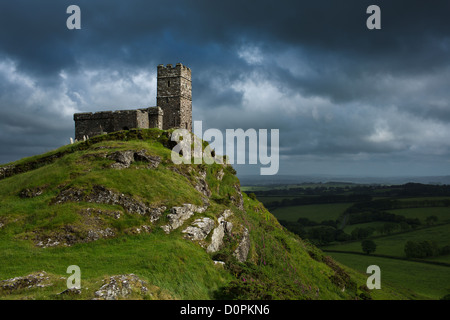 Die Kirche von St. Michael de Rupe, Brentnor, Devon, England, UK Stockfoto