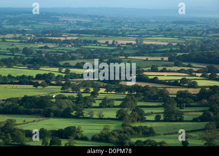 Die Blackmore Vale von Bulbarrow Hill, Dorset, England, UK Stockfoto